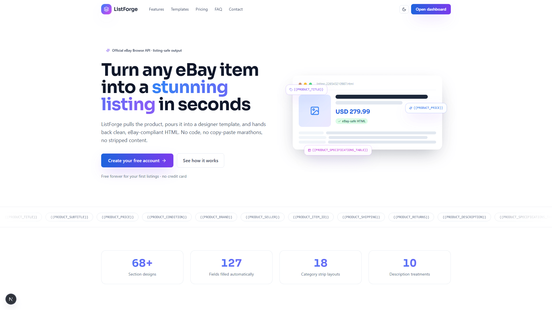 ListForge eBay Template Editor/Generator by CodeDarbar — screenshot 13