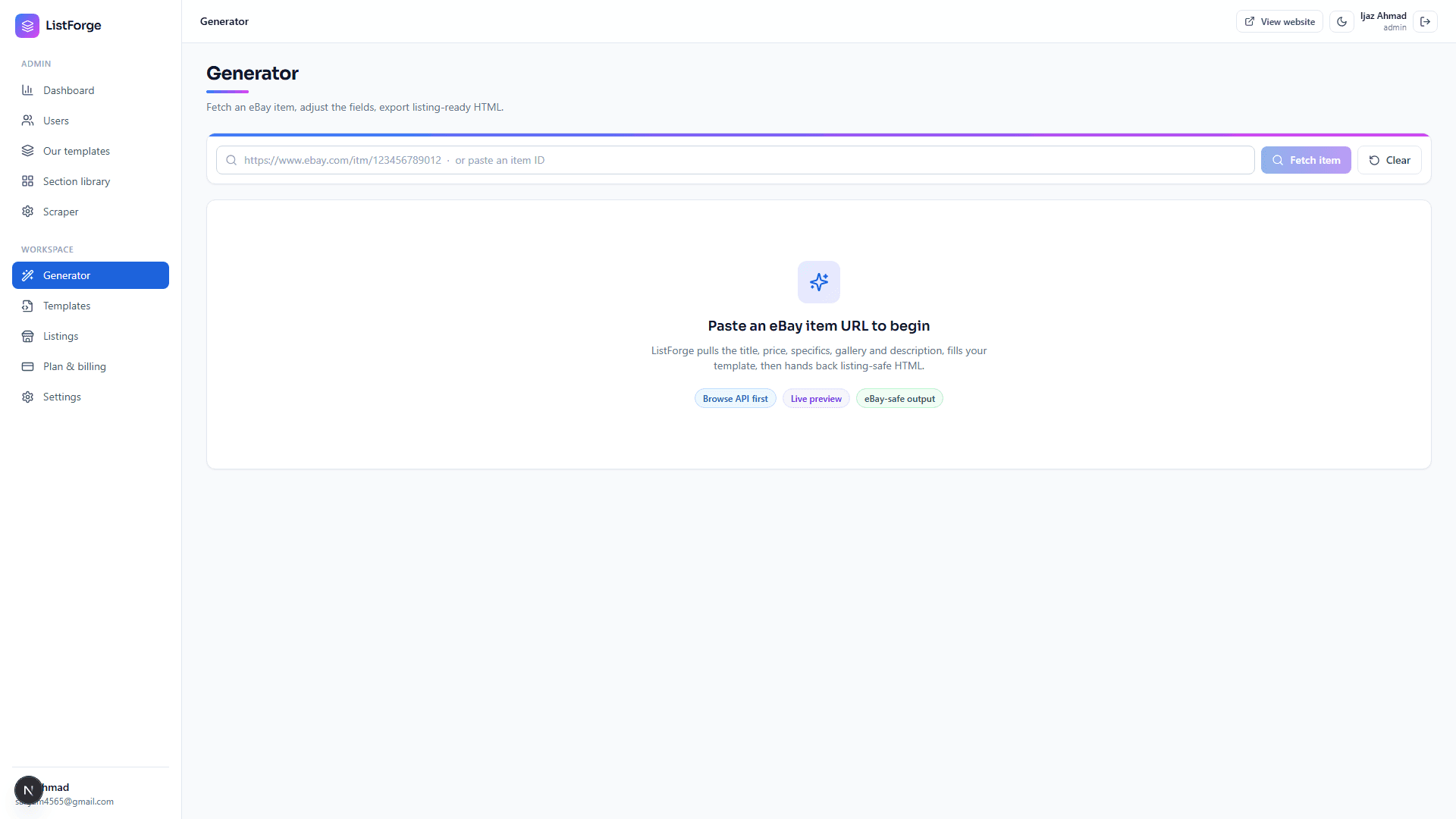 ListForge eBay Template Editor/Generator by CodeDarbar — screenshot 5