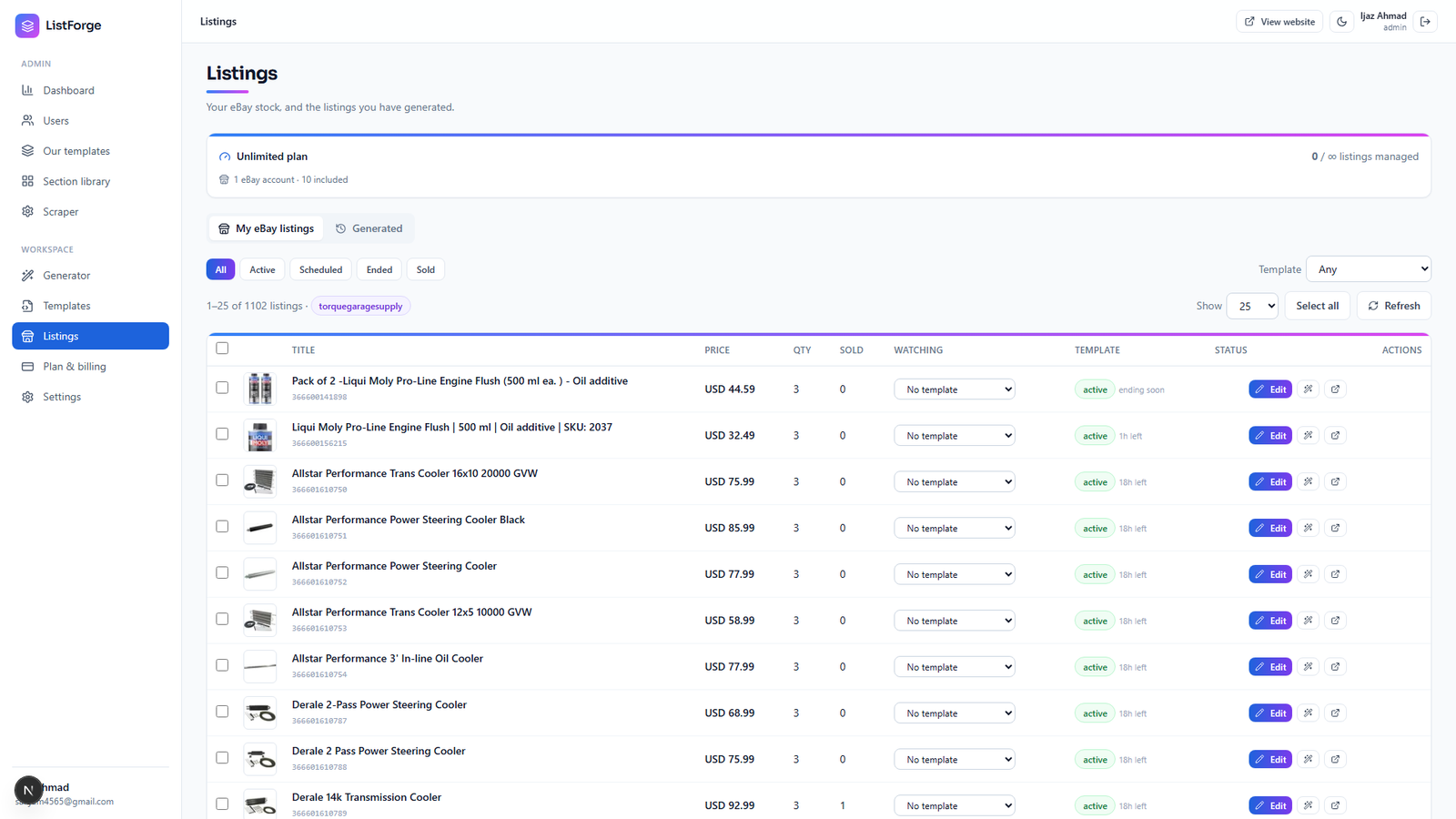 ListForge eBay Template Editor/Generator by Code Darbar — screenshot 10
