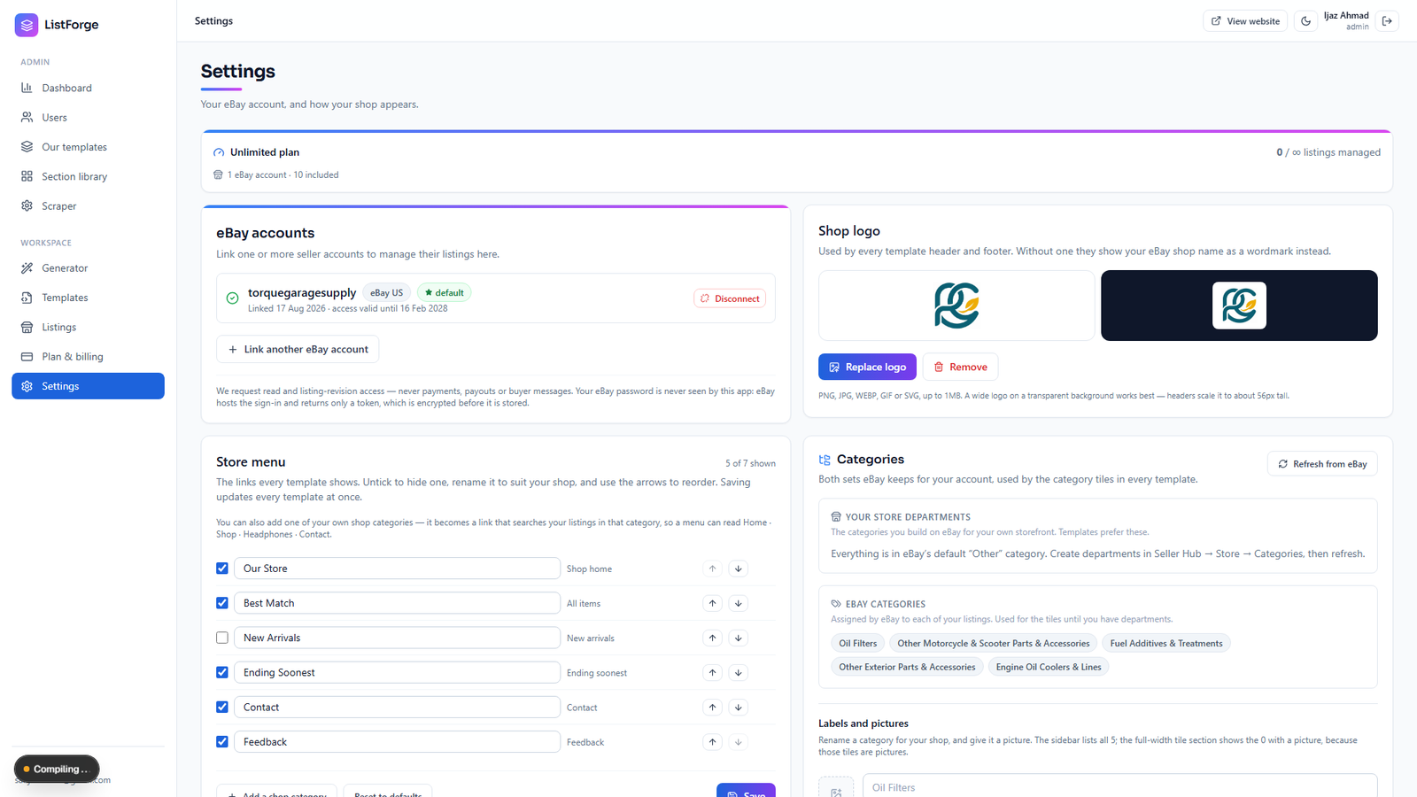 ListForge eBay Template Editor/Generator by Code Darbar — screenshot 12